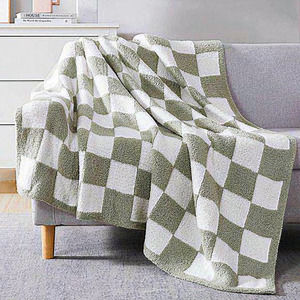 Sage Green‎ Microfiber Soft Cozy Fluffy Warm Hand Made Throw Blankets for Couch